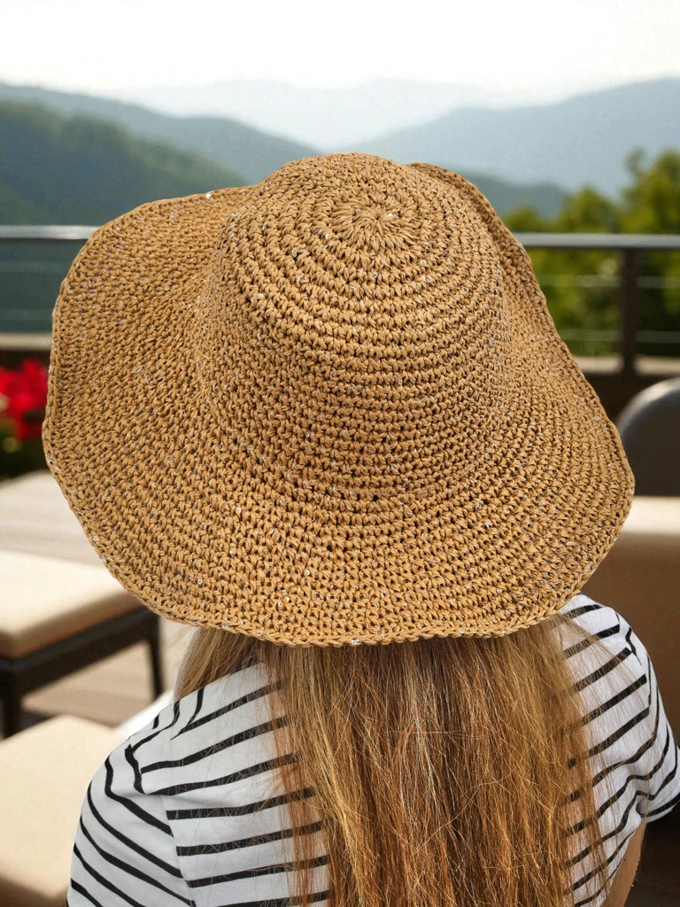 Royalfashion Damski kapelusz słomiany Lila Sun