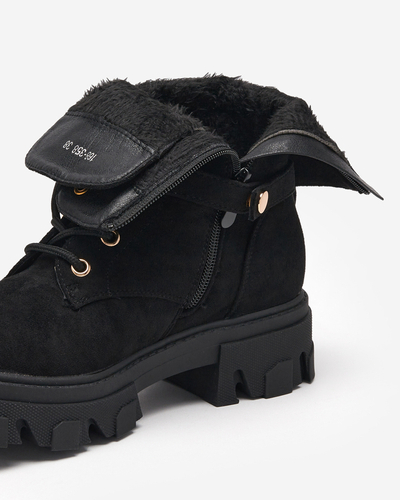 Juodi moteriški aukštaauliai su grandinėle Loti - Avalynė