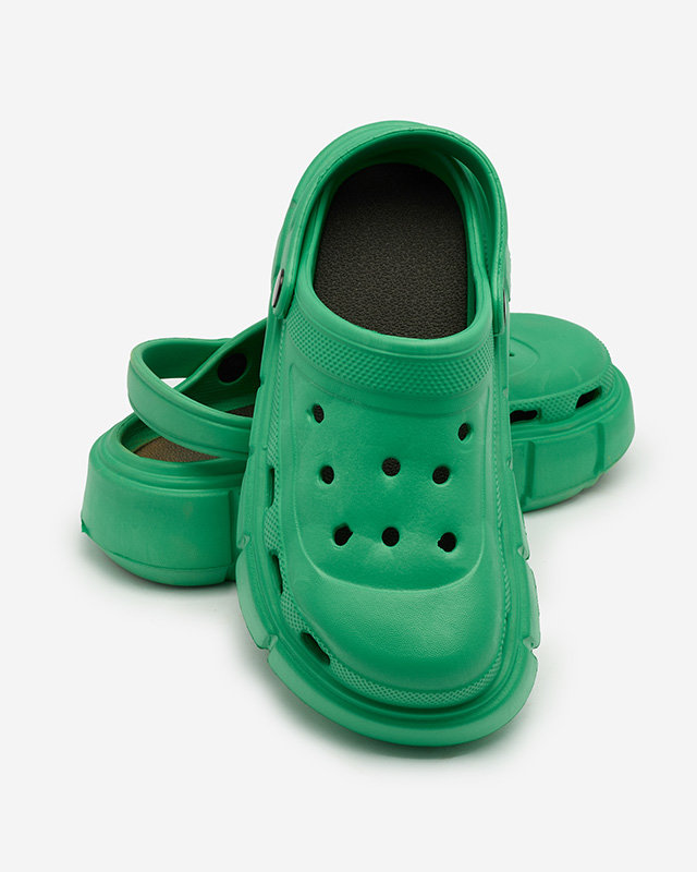 Royalfashion Темно-зеленые женские резиновые шлепанцы Kooranza