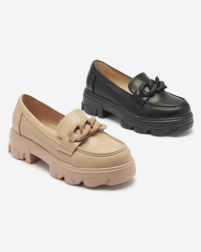 Женские мокасины черного цвета Aromg- Footwear