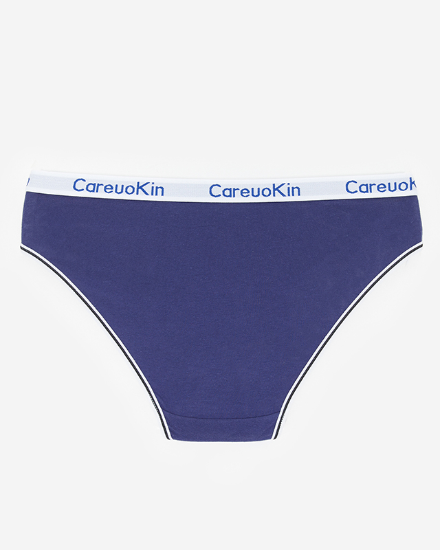 Хлопковые женские трусики темно-синего цвета - Нижнее белье