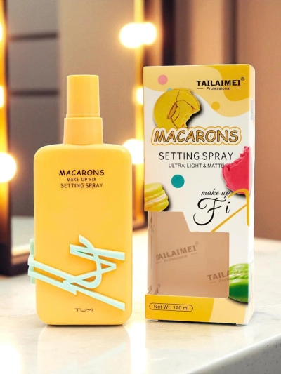Macarons makiažo fiksavimo purškiklis Geltonas