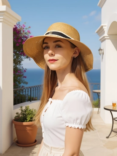 Royalfashion Moteriška šiaudinė skrybėlė Sunny Meadow