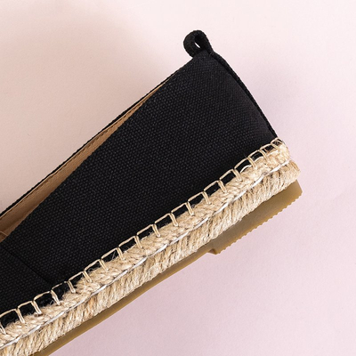 Черные женские эспадрильи с отделкой Manya