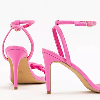 OUTLET Fuchsia moteriškos basutės ant Tenedi stileto - Avalynė