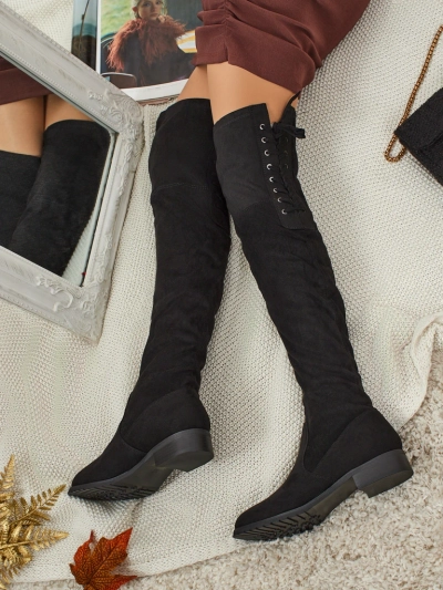 Moteriški ilgaauliai virš kelių eko zomšiniai Denvoria