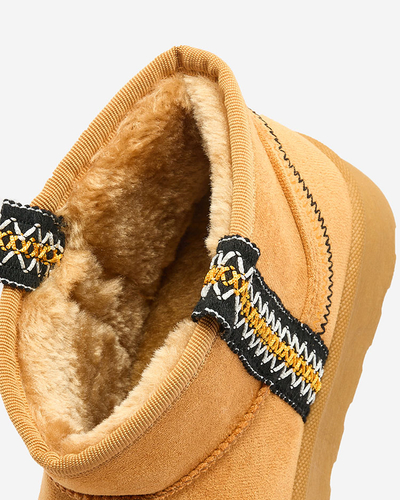 Royalfashion Женские короткие сапоги a'la snow boots с орнаментом Erititta