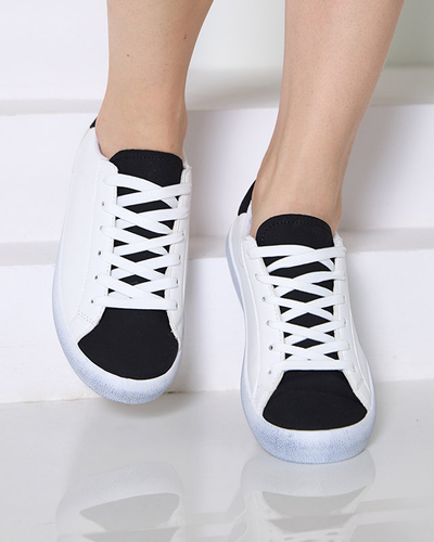 Бело-черные спортивные кроссовки женские Asufi- Footwear
