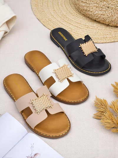 Royalfashion Женские декоративные шлепанцы с орнаментом Crattes
