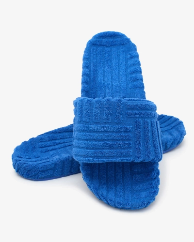 Royalfashion Кобальтовые узорчатые шлепанцы для женщин Ewada