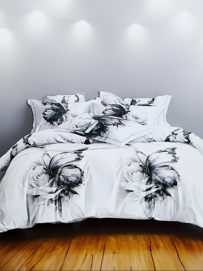 Karališkosios mados Raštuotas lovatiesės komplektas 160x200, 3 dalys