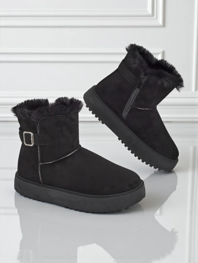 Royalfashion Krótkie buty a'la śniegowce damskie Winter Crest