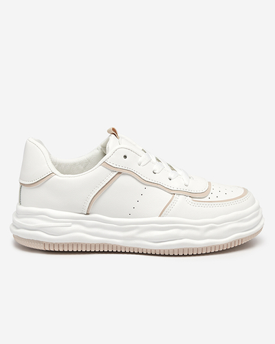 Бежевые женские кроссовки со вставками Pinero