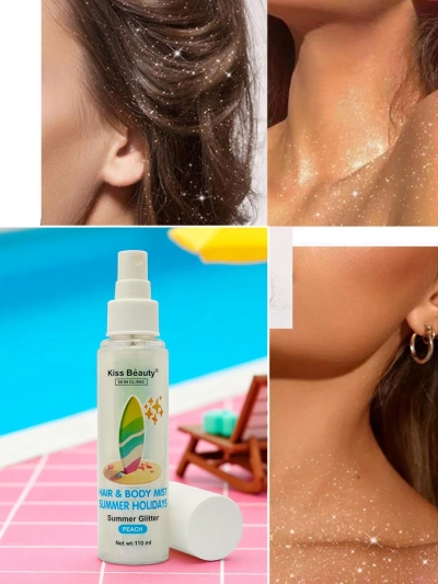 Summer Spray – Жидкий хайлайтер для волос и тела Персик