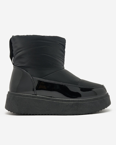 "Royalfashion" Juodi "Maderta" slip-on moteriški sniego batai