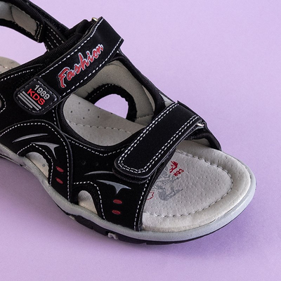 Juodi berniukų „Tores“ velcro sandalai berniukams - Batai