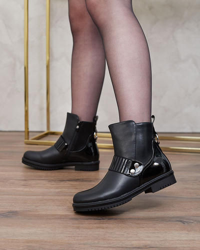 Royalfashion Черные женские сапоги Moretix