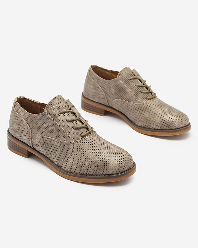 Женские ажурные полусапожки цвета хаки Azedvi - Обувь