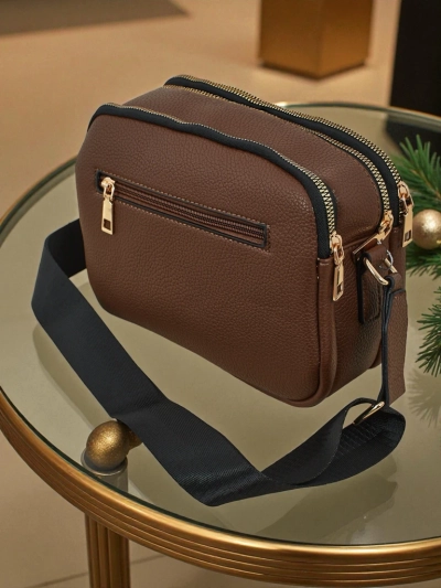 Dygsniuota maža moteriška rankinė iš eko odos Corinne