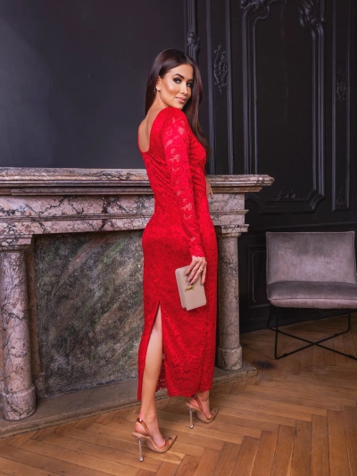Женское кружевное миди-платье Royalfashion