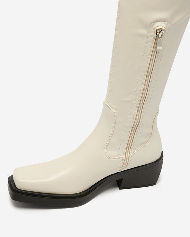 Ботфорты женские бежевого цвета Arrit - Обувь