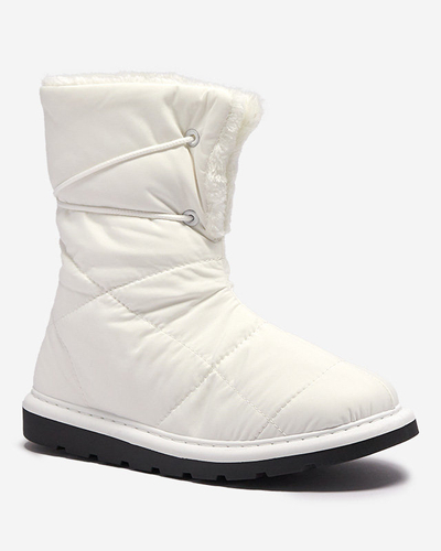 Белая женская обувь a'la сноубутсы Amirfu- Footwear