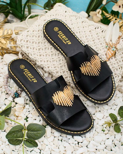 "Royalfashion" Moteriškos basutės plokščiu padu "Ortyca"