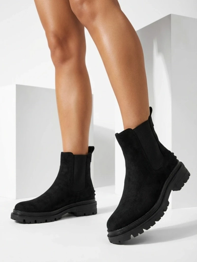 "Royalfashion" Juodi apšiltinti moteriški batai "Comfy Walk"