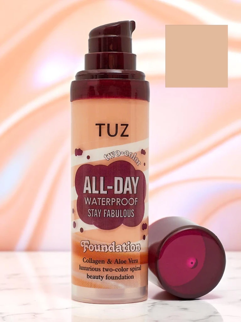 Drėkinamasis dviejų atspalvių veido makiažo pagrindas su kolagenu Smėlio spalvos