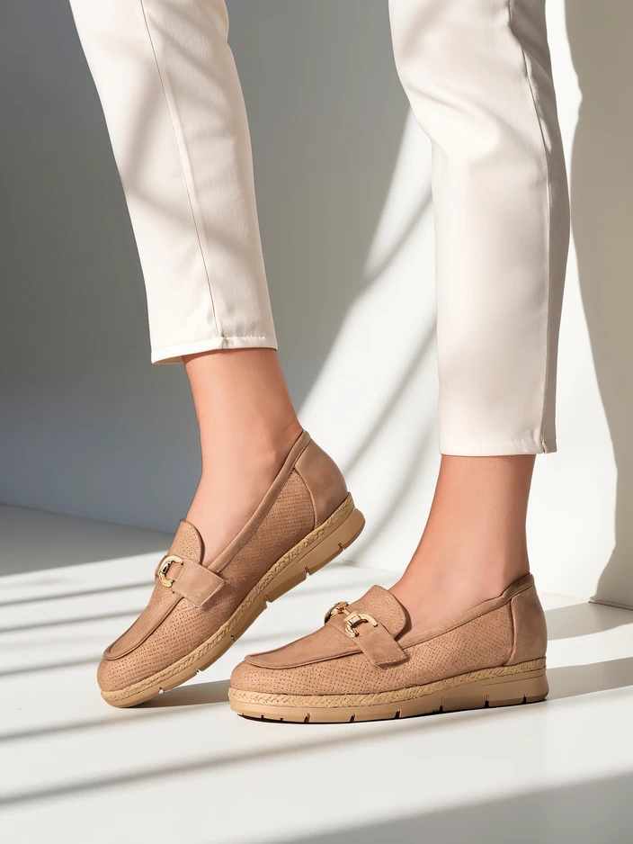 Royalfashion moterų plokšti batai su dekoracija ant piršto