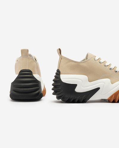 Smėlio spalvos sportiniai bateliai "a'la sneakers" Ascota- Footwear
