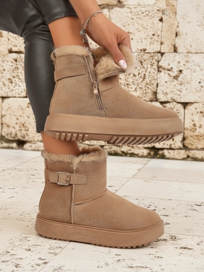 Royalfashion Krótkie buty a'la śniegowce damskie Winter Crest