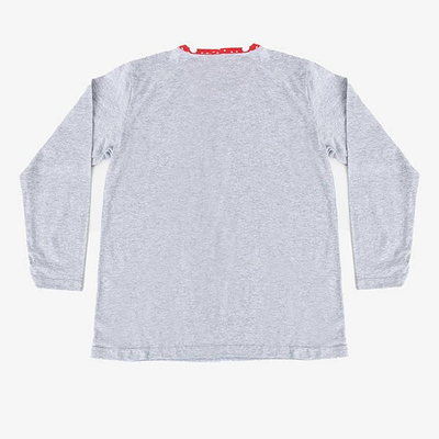 Серые и красные пижамы для девочек с принтом - Одежда