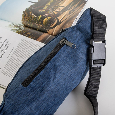 Темно-синяя спортивная поясная сумка unisex