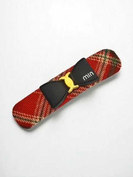 Royalfashion Hair Clip - Plaid wit' Bow