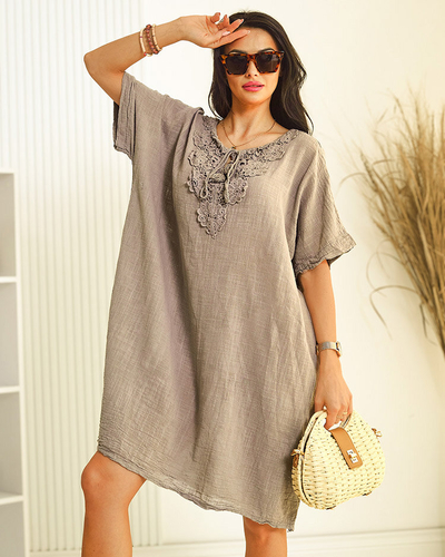 Royalfashion Moteriška medvilninė oversize vasarinė tunika