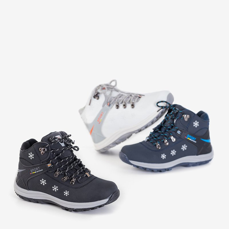 Moteriški tamsiai mėlyni sniego batai su papuošimais Aliza - Avalynė