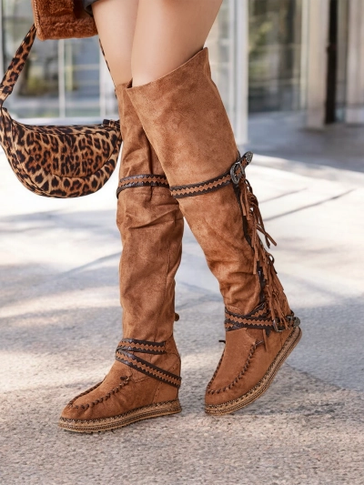 Женские ботфорты до колено Royalfashion Eliferse