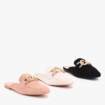 Тапочки кремового цвета а-ля мокасины Gabbu- Shoes