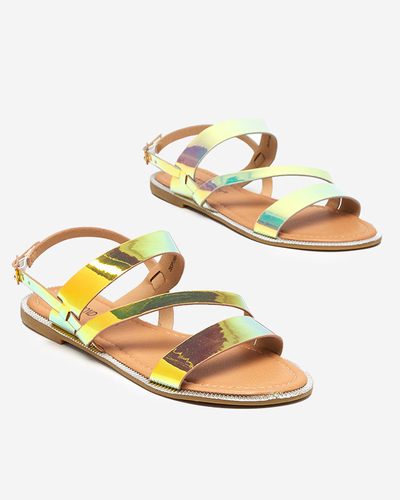 Auksinės moteriškos holografinės basutės Ajazz- Footwear