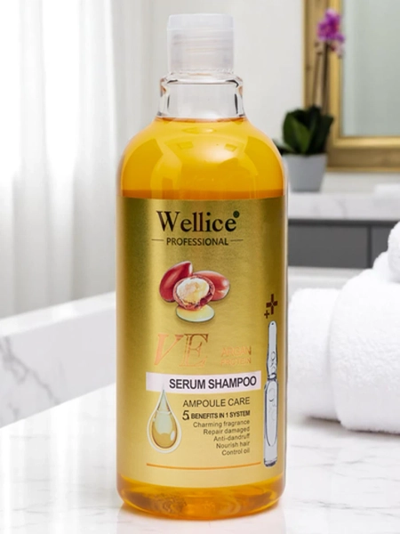 Profesionalus plaukų šampūnas su argano aliejumi – Intensyvus drėkinimas ir plaukų glotninimas 5 viename