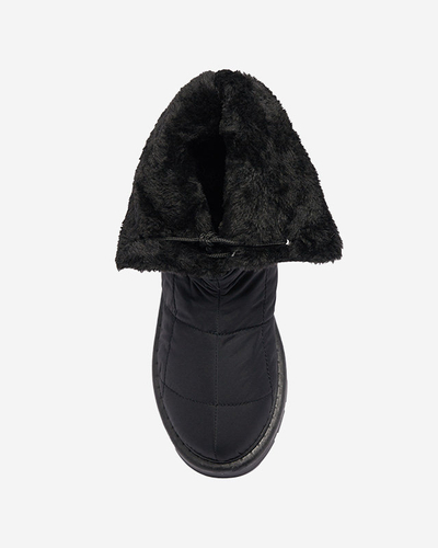 Черные женские сапоги a'la snow boots Amirfu- Footwear