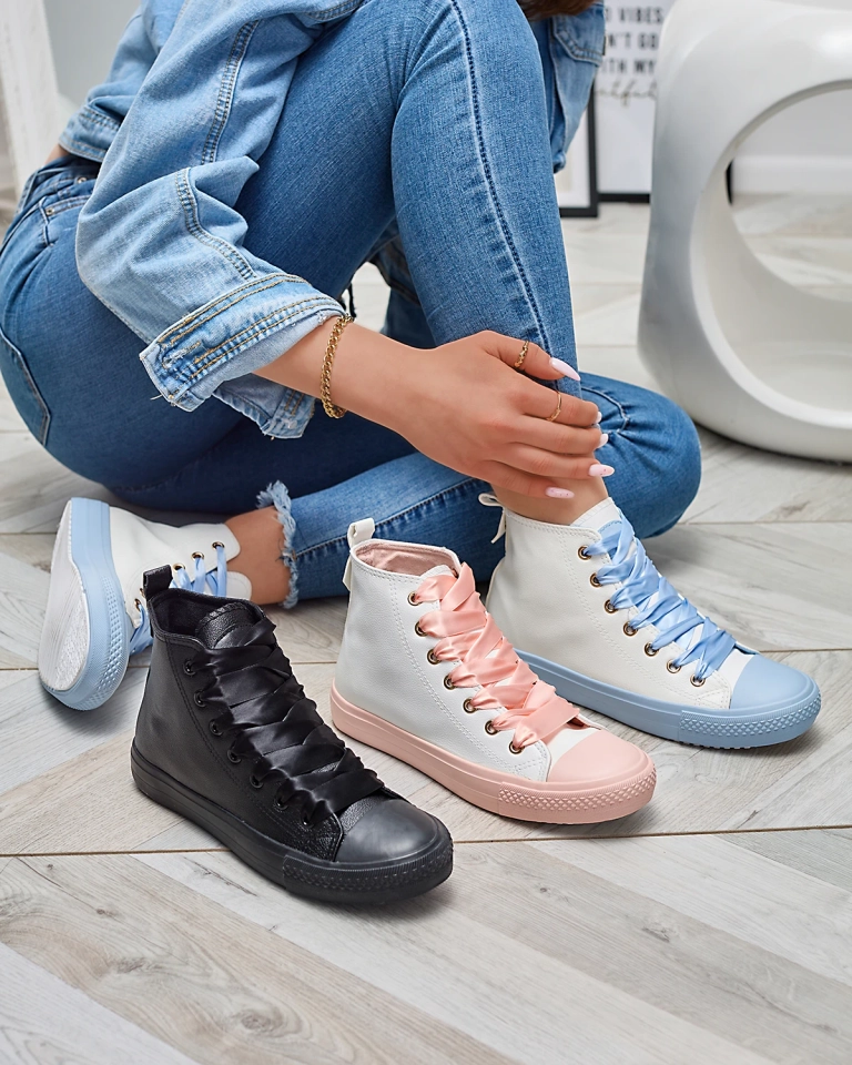 White-Pink Moteriški sportiniai bateliai Macako- Footwear