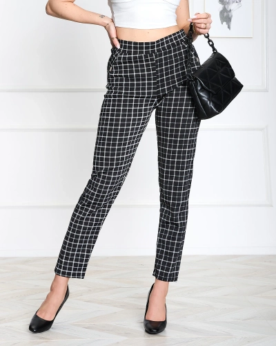 Juodos languotos moteriškos tegings kelnės PLUS SIZE- Drabužiai