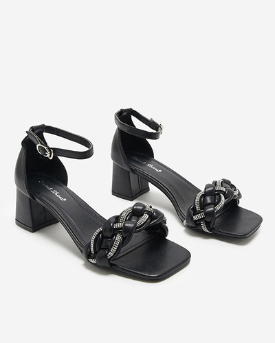 Черные женские босоножки на шпильке Marienka - Обувь