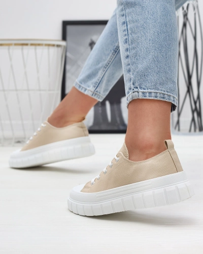 Beige Illinois Moteriški sportbačiai - Avalynė