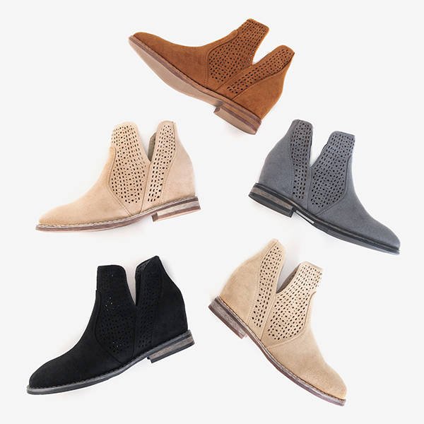 Rudi batai su paslėptu inkaru a'la cowgirls Besiks- Avalynė