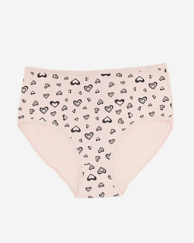 Красные женские трусы с сердечками PLUS SIZE