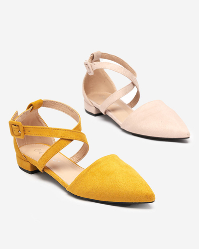 Туфли женские на плоской подошве горчичного цвета Qiumi - Shoes