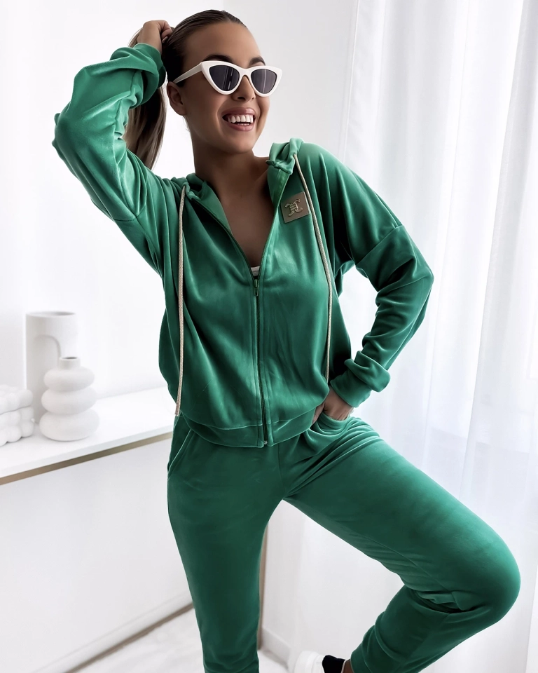 Royalfashion Žalias moteriškas džemperių rinkinys su lopais